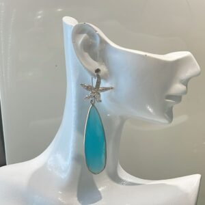 Orecchino Pendente Turchese